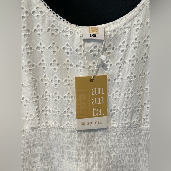 NWT Ananta Elegant White Maxi Boutique Dress Size Large/Extra Large - Picture 3 of 9